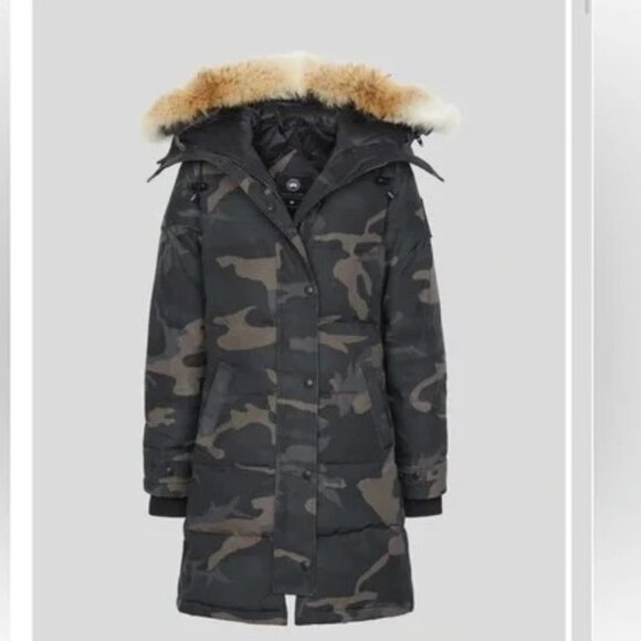 CANADA GOOSE BLACK LABEL SHELBOURNE PARKA COAT CAMO CAMOUFLAGE WOMEN'S SMALL - Picture 5 of 16